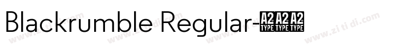 Blackrumble Regular字体转换